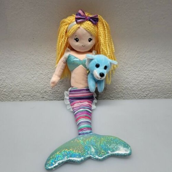 Toys The Petting Zoo Mermaid Plush Stuffed Animal Doll Blonde Hair W